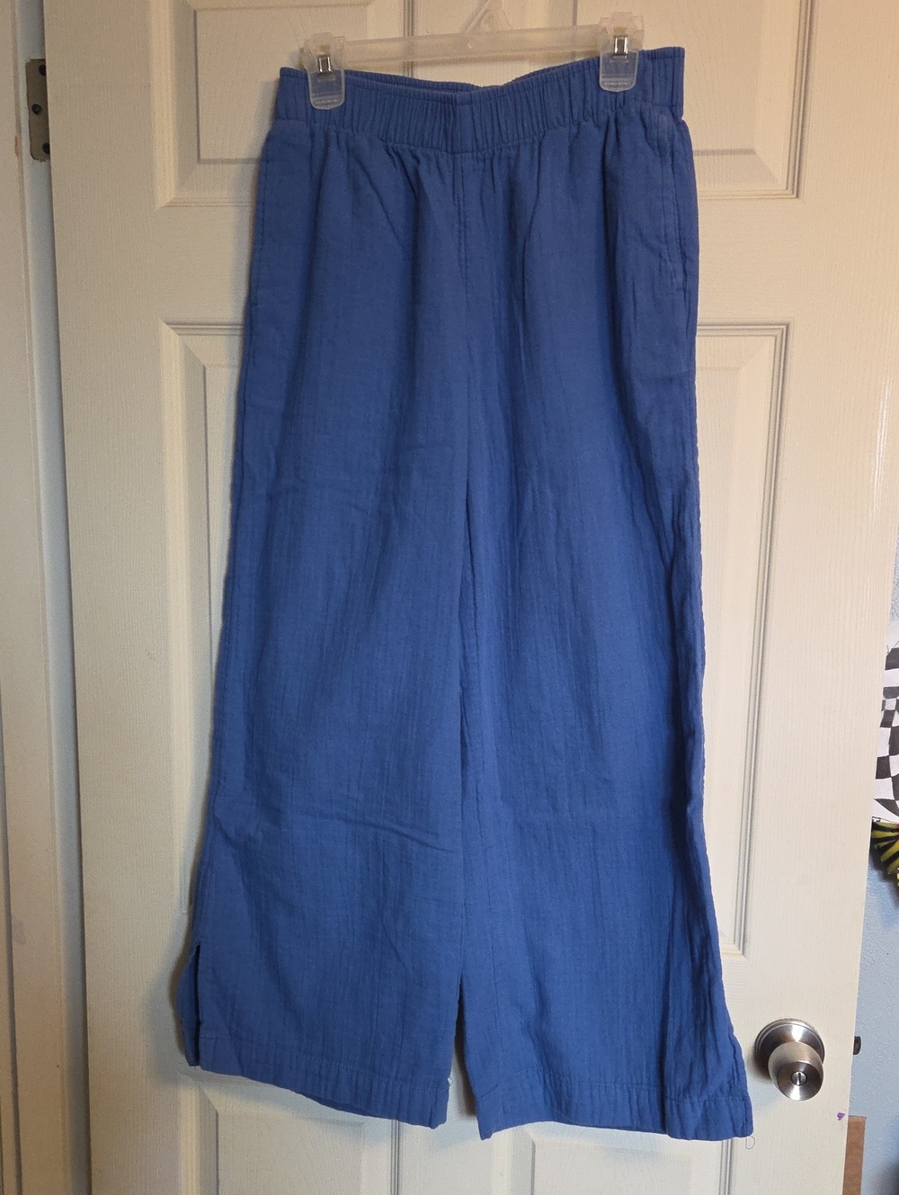 Old Navy Blue Wide-Leg Comfort Waist Pants Size Small